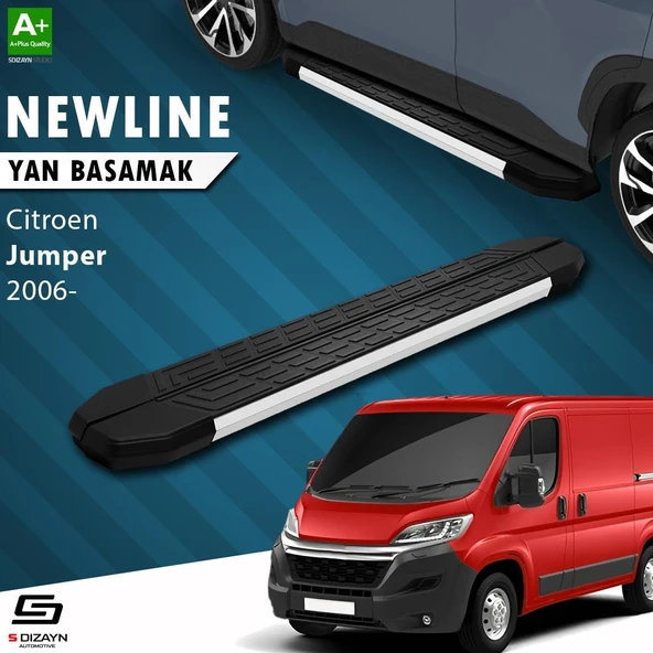 S-Dizayn Citroen Jumper 3 Orta Şase NewLine Aluminyum Yan Basamak 253 Cm 2006-2022 A+ Kalite ürün görseli