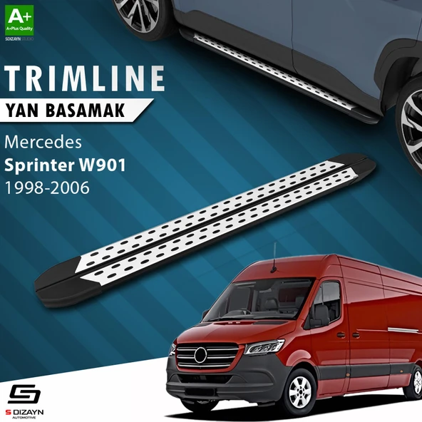 S-Dizayn Mercedes Sprinter W901 Orta Şase TrimLine Gri Yan Basamak 270 Cm 1998-2006 A+ Kalite ürün görseli