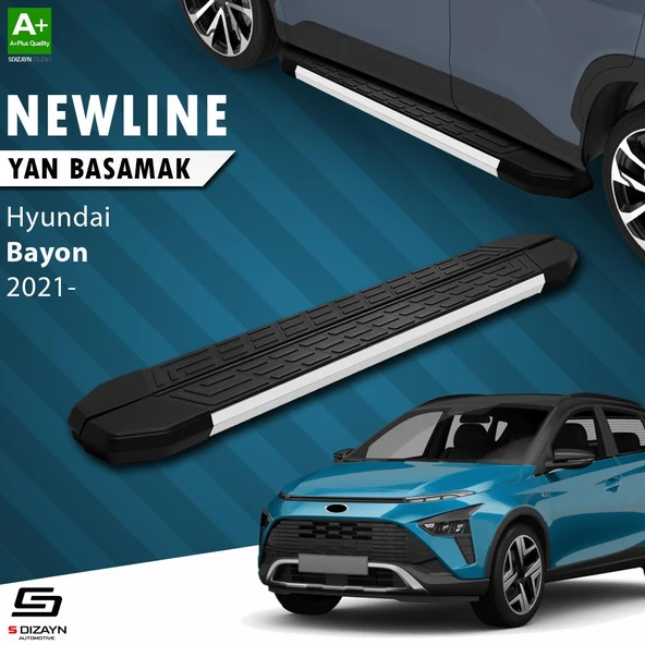 S-Dizayn Hyundai Bayon NewLine Aluminyum Yan Basamak 173 Cm 2021 Üzeri A+ Kalite ürün görseli