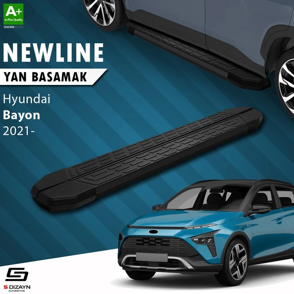 S-Dizayn Hyundai Bayon NewLine Siyah Yan Basamak 173 Cm 2021 Üzeri A+ Kalite ürün görseli