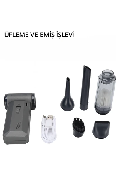 Elektrikli Hava Toz Alma Cihazı, 130000 RPM Basınçlı Hava Toz Alma Cihazı Araba  Bilgisayar Klavyesi - 5
