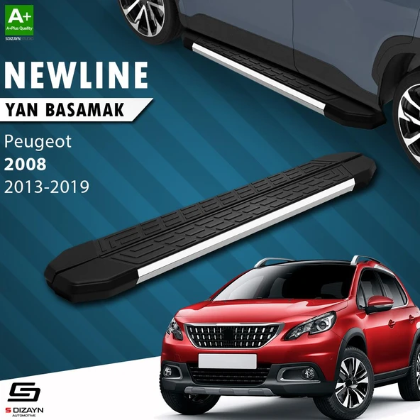 S-Dizayn Peugeot 2008 NewLine Krom Yan Basamak 173 Cm 2013-2019 A+ Kalite ürün görseli