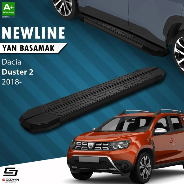 S-Dizayn Dacia Duster 2 NewLine Siyah Yan Basamak 183 Cm 2018-2023 A+ Kalite ürün görseli
