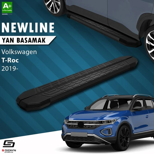 S-Dizayn VW T-Roc NewLine Siyah Yan Basamak 173 Cm 2019 Üzeri A+ Kalite ürün görseli