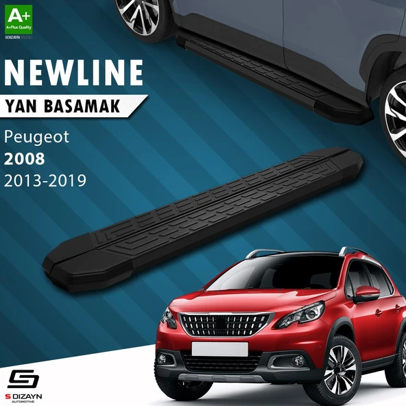 S-Dizayn Peugeot 2008 NewLine Siyah Yan Basamak 173 Cm 2013-2019 A+ Kalite ürün görseli