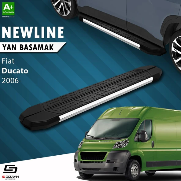 S-Dizayn Fiat Ducato 3 Kısa Şase NewLine Krom Yan Basamak 203 Cm 2006-2014 A+ Kalite ürün görseli