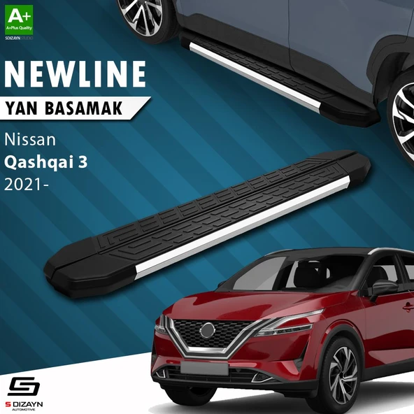 S-Dizayn Nissan Qashqai 3 NewLine Krom Yan Basamak 173 Cm 2021 Üzeri A+ Kalite ürün görseli