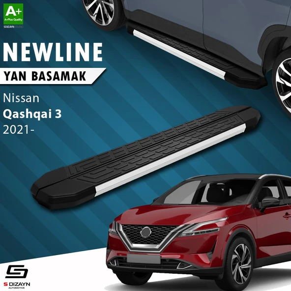 S-Dizayn Nissan Qashqai 3 NewLine Aluminyum Yan Basamak 173 Cm 2021 Üzeri A+ Kalite ürün görseli