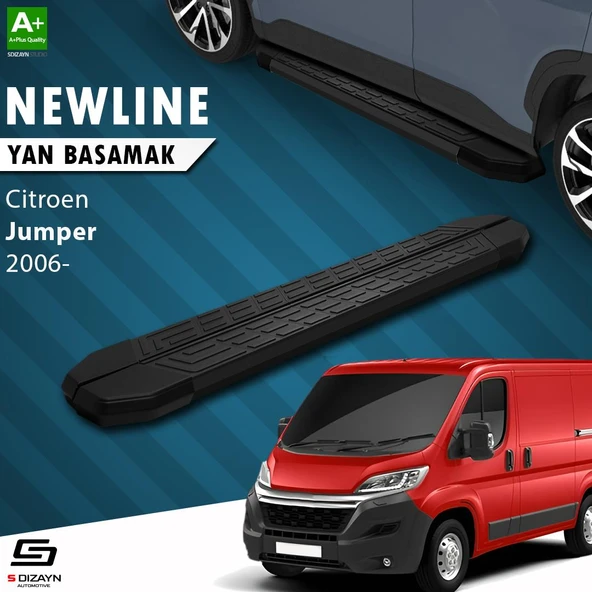 S-Dizayn Citroen Jumper 3 Orta Şase NewLine Siyah Yan Basamak 253 Cm 2006-2022 A+ Kalite ürün görseli
