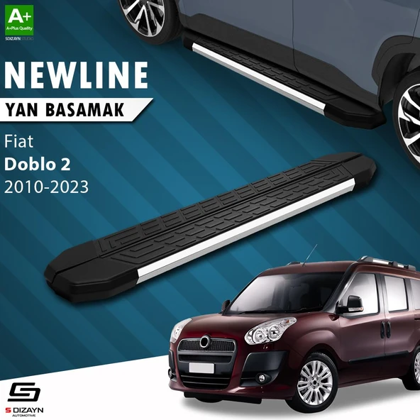 S-Dizayn Fiat Doblo 2 Uzun Şase NewLine Krom Yan Basamak 223 Cm 2010-2023 A+ Kalite ürün görseli