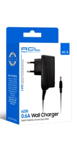 ACL AC-3 6230 0.6A 1mt Sabit Kablolu Şarj Aleti Seyahat Şarj - Resim 2