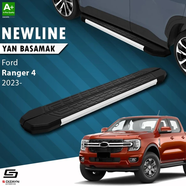 S-Dizayn Ford Ranger 4 NewLine Aluminyum Yan Basamak 203 Cm 2023 Üzeri A+ Kalite ürün görseli