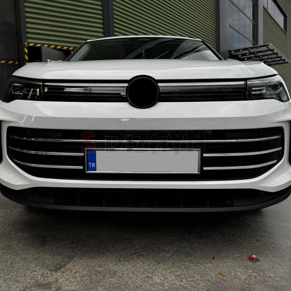 S-Dizayn VW Tiguan 3 Krom Ön Tampon Çıtası 6 Prç. 2024 Üzeri A+ Kalite - Resim 6