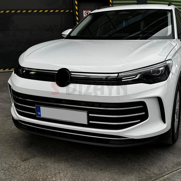 S-Dizayn VW Tiguan 3 Krom Ön Tampon Çıta Seti 7 Prç. 2024 Üzeri A+ Kalite - Resim 7
