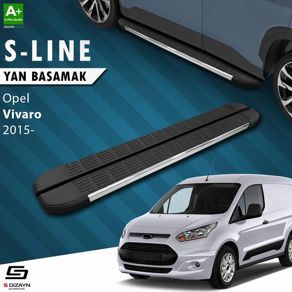 S-Dizayn Opel Vivaro B Uzun Şase S-Line Krom Yan Basamak 263 Cm 2015-2018 A+ Kalite ürün görseli
