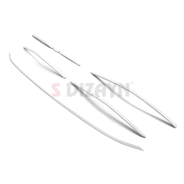 S-Dizayn VW Tiguan 3 Krom Ön Tampon Çıta Seti 7 Prç. 2024 Üzeri A+ Kalite - Resim 3