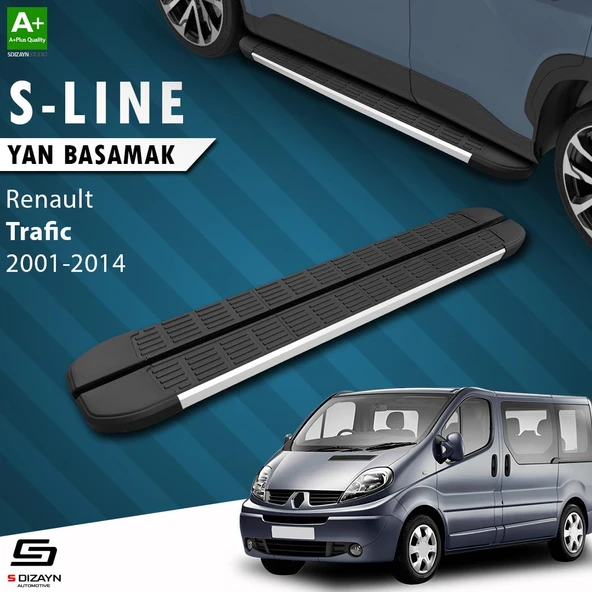 S-Dizayn Renault Trafic 2 Kısa Şase S-Line Aluminyum Yan Basamak 223 Cm 2001-2014 A+ Kalite ürün görseli