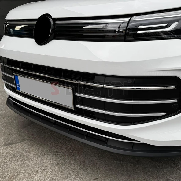 S-Dizayn VW Tiguan 3 Krom Ön Tampon Çıta Seti 7 Prç. 2024 Üzeri A+ Kalite - Resim 8