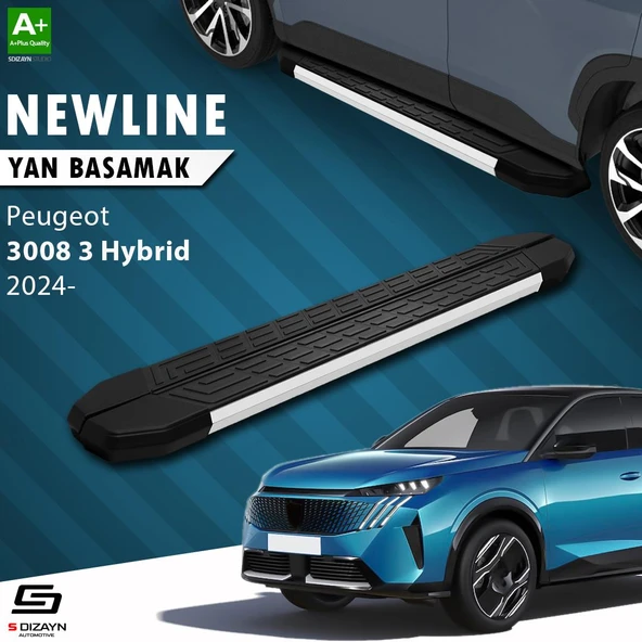 S-Dizayn Peugeot 3008 3 Hybrid NewLine Aluminyum Yan Basamak 183 Cm 2024 Üzeri A+ Kalite ürün görseli
