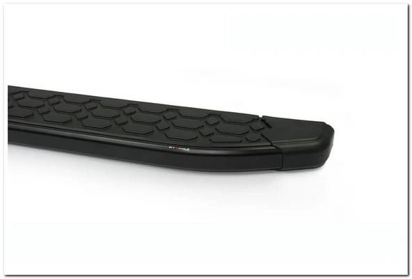 Omsa Line Citroen Jumpy 2017 Sonrası Blackline Mat Siyah Alüminyum Alınlı Yan Basamak - Resim 3