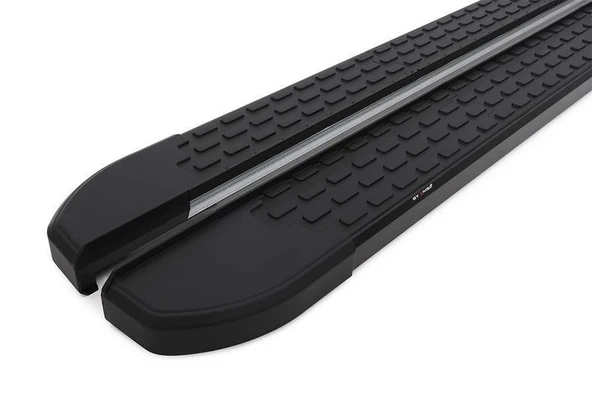 Omsa Line Citroen Jumpy 2017 Sonrası Uzun Şasi Nevada Mat Siyah Alüminyum Alınlı Yan Basamak - Resim 2