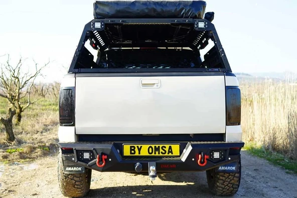OMSA VW Amarok Dakar V2 Çelik Arka Tampon Ledli Sensörlü-Sensörsüz 2010-2021 Arası ürün görseli
