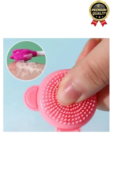 Özel Seri Esnek Yumuşak Silikon Yüz Cilt Krem Maske Uygulama ve Temizleme Fırçası Spatulası 1 Adet - Resim 3