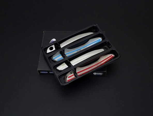 OMSA Peugeot 208 Krom Kapı Kolu HB 4 Kapı 8 Parça Tek Delik 2019 Sonrası - Resim 2