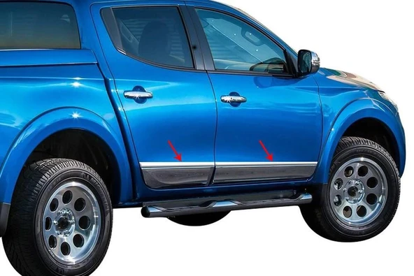 OMSA Mitsubishi L200 Krom Yan Kapı Çıtası 4 Parça 2019-2024 Arası ürün görseli