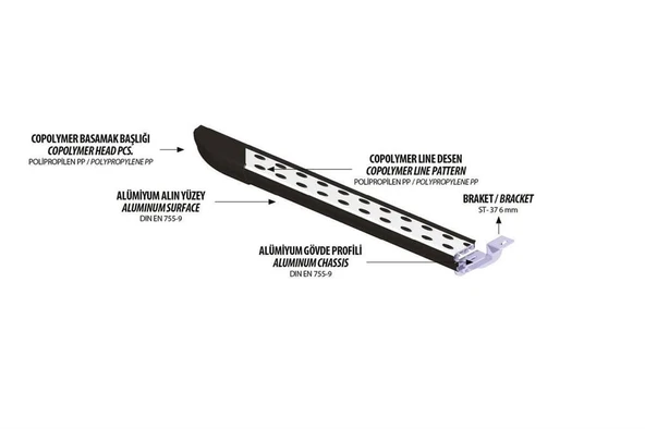 OMSA VW T6.1 Transporter Dot Line Arka Koruma 2020-2023 Arası - Resim 4