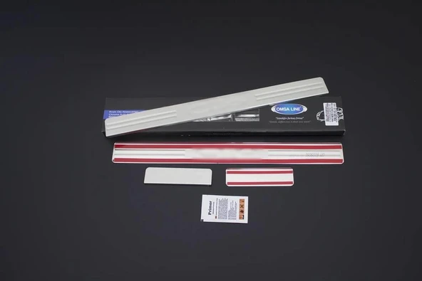 OMSA Renault Clio 3 Krom Kapı Eşiği 4 Parça Taşlı 2005-2012 Arası - Resim 2