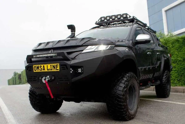 OMSA Mitsubishi L200 Dakar Ön Tampon Siyah Sensörlü-Sensörsüz 2019-2024 Arası - Resim 2