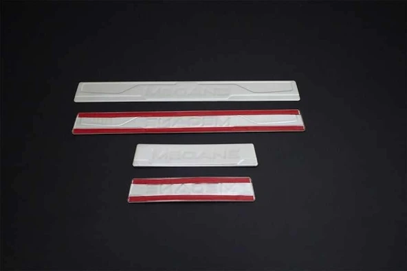 OMSA Renault Megane 4 Sedan Krom Kapı Eşiği 4 Parça Taşlı 2021 ve Sonrası - Resim 4