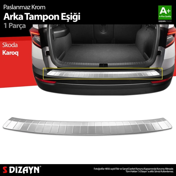 S-Dizayn Skoda Karoq Krom Arka Tampon Eşiği 2017 Üzeri ürün görseli
