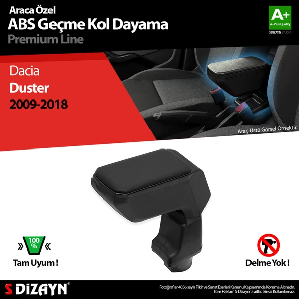 S-Dizayn Dacia Duster Kol Dayama Kolçak Geçmeli ABS Siyah 2009-2018 ürün görseli