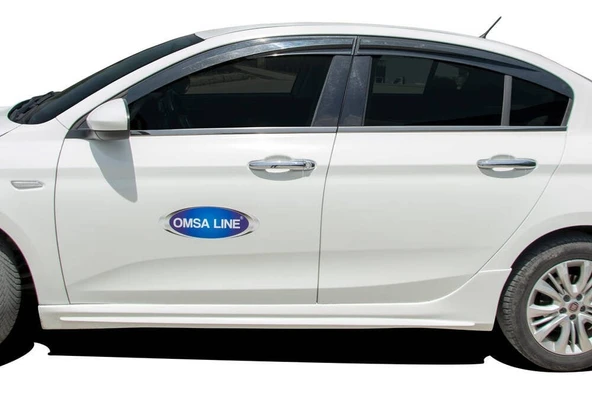 OMSA Fiat Egea HB-SD Siyah Krom Cam Alt Çıtası 4 Parça 2016 ve Sonrası - Resim 4