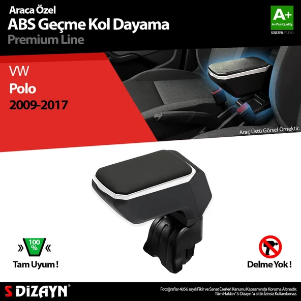 S-Dizayn VW Polo Kol Dayama Kolçak Geçmeli ABS Gri 2009-2017 ürün görseli