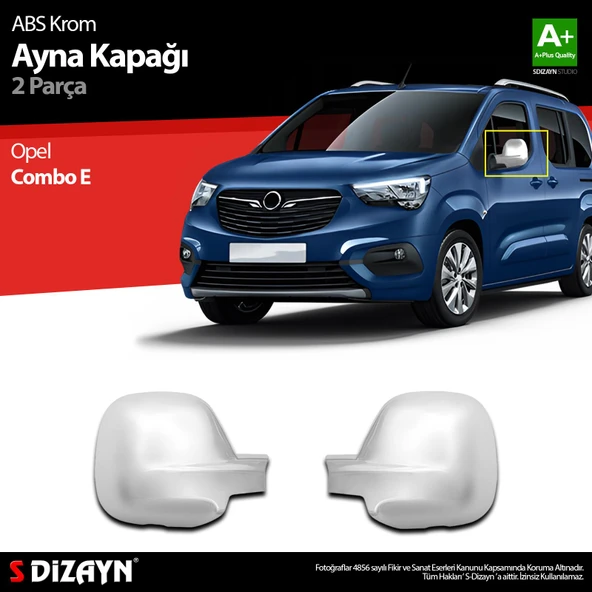 S-Dizayn Opel Combo E ABS Krom Ayna Kapağı 2 Prç 2019-2023 ürün görseli