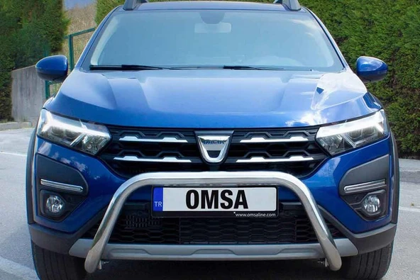 OMSA Dacia Sandero Stepway Pars Ön Koruma Çap:60 Krom 2021 ve Sonrası - Resim 3