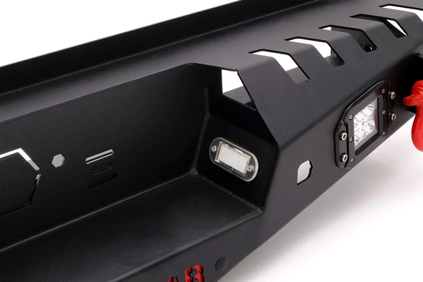 OMSA Isuzu D-Max Dakar Çelik Arka Tampon Ledli Sensörlü-Sensörsüz 2012-2020 Arası - Resim 5