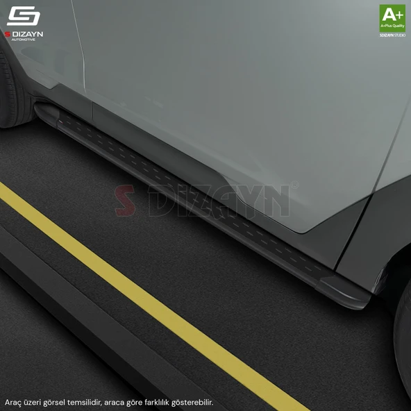 S-Dizayn Citroen Jumpy 3 Kısa Şase TrimLine Siyah Yan Basamak 213 Cm 2016 Üzeri - Resim 6