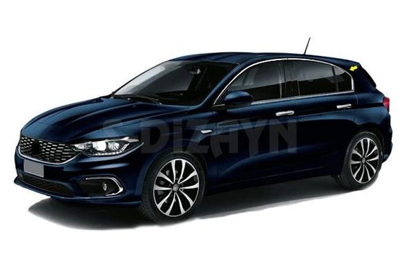 S-Dizayn Fiat Egea HB Krom Cam Üst Çıtası 4 Prç. 2015 Üzeri (Mat Krom) A+ Kalite - Resim 5