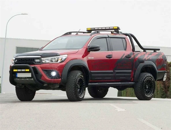 OMSA Toyota Hilux Pars Ön Koruma Çap:76 Siyah 2015-2020 Arası - Resim 3