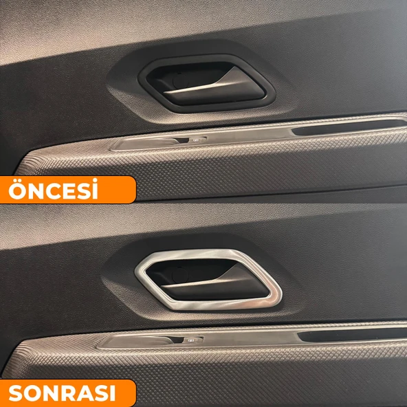 S-Dizayn Renault Taliant Krom İç Kapı Kolu Çerçevesi 4 Prç 2021 Üzeri A+ Kalite (Mat Krom) - Resim 5