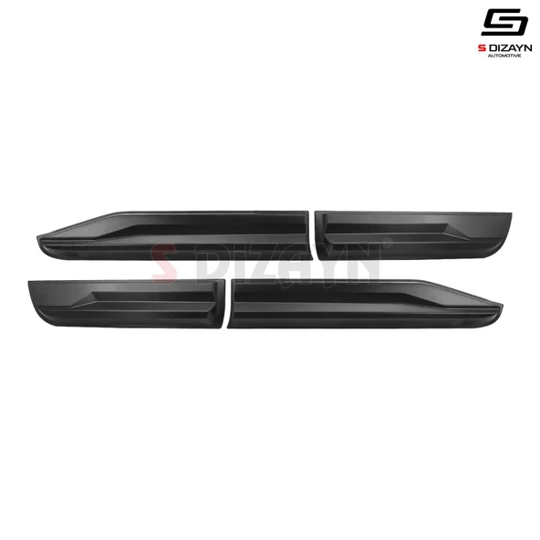 S-Dizayn Ford Ranger 4 ABS Plastik Kapı Koruma Gövde Kaplaması 4 Prç. 2023 Üzeri A+ Kalite - Resim 2