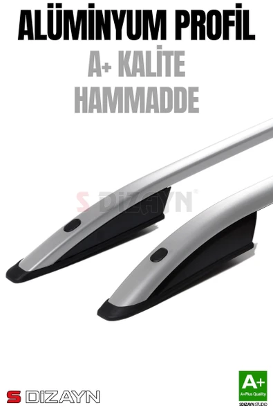 S-Dizayn Fiat Scudo Uzun Şase Aluminyum Gri Tavan Çıtası 2022 Üzeri A+ Kalite - Resim 3