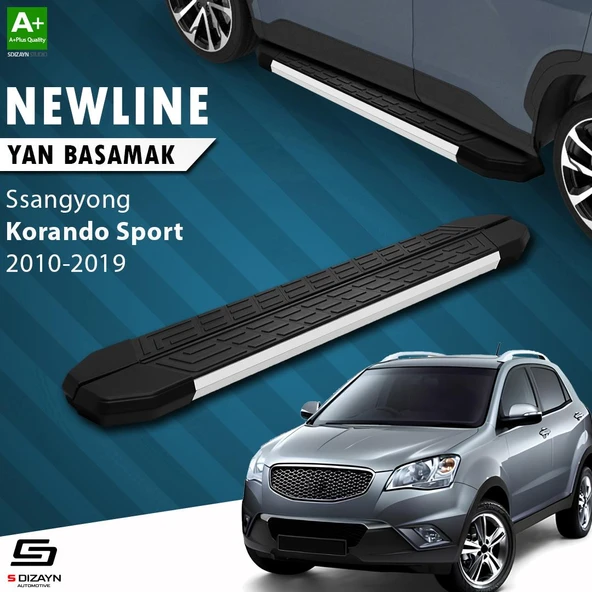 S-Dizayn Ssangyong Korando Sport NewLine Aluminyum Yan Basamak 203 Cm 2010-2019 A+ Kalite ürün görseli