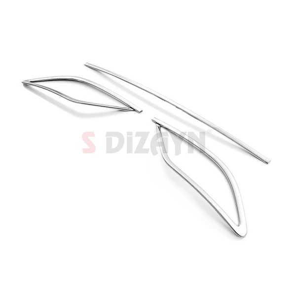 S-Dizayn VW Polo 6 HB Makyajlı Krom Egzoz Çıkışı Difüzör 2021 Üzeri - Resim 3