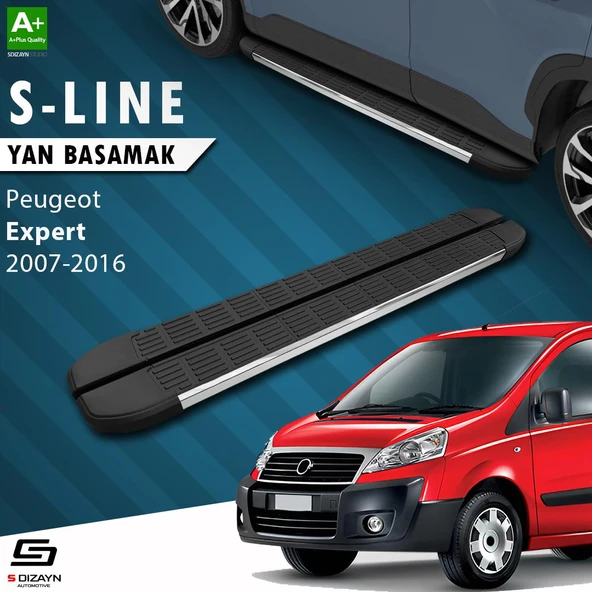 S-Dizayn Peugeot Expert 2 Kısa Şase S-Line Krom Yan Basamak 213 Cm 2007-2016 ürün görseli