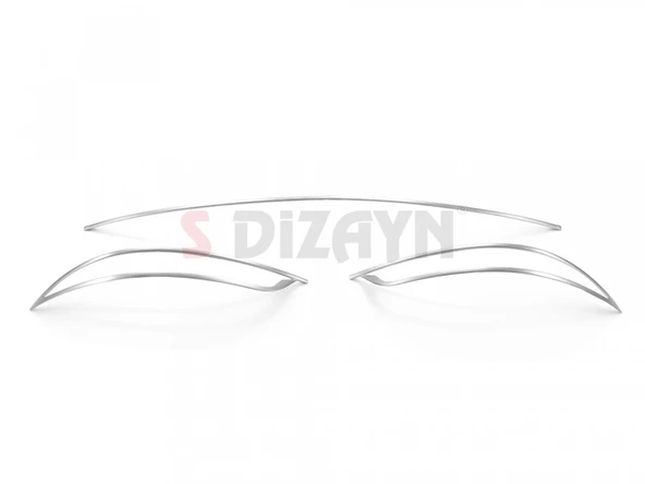 S-Dizayn Fiat Egea SD Krom Arka Tampon Difüzör Çıtası 3 Prç. 2015 Üzeri (Mat Krom) A+ Kalite - Resim 2